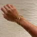 New Waterproof Stainless Steel Stacking Open CZ Cuff Bangles Gold Plated Star Zircon Bracelet Women INS Summer 2022_ipsvogv.com