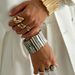 exaggerated Three Dimensional Striped Open Wide Bracelet Versatile Cold Style Alloy Spring Bracelet Jewelry_ipsvogv.com
