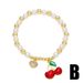 Charm Bracelets AS Jewelry New Fruit Cherry Grape Pendant Bracelet Pearl Gold Plated Bracelet Hand Jewelry Brm75_ipsvogv.com