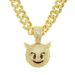 Instagram three-dimensional full diamond small monster pendant, Cuban necklace with large buckle, domineering trend wide_ipsvogv.com