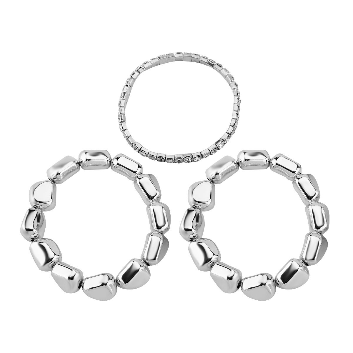B2967 niche design metal irregular geometric wristband ins style cool high-end water diamond bracelet for women_ipsvogv.com