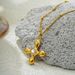 High End Fashion Necklace Real Gold Niche Personality Light Luxury Gemstone Cross Necklace For Women_ipsvogv.com