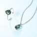 Water Drop Natural Water Grass Agate Ring Female S925 Silver Inlaid Green Moss Open Ring Personality_ipsvogv.com