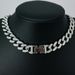 Men’s Jewelry Set Fashion New 13mm Round Flat Bottom Rhinestone Bracelet Cuban Necklace Thick Alloy Original Design Hip Hop Style_ipsvogv.com