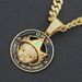 Trendy men with inlaid three-dimensional portrait hang tags, nec, hip-hop rap, cool full diamond Cuban chains,_ipsvogv.com