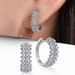 Cao Shi's Niche Design, Buckle, Cool Girl, Minimalist Zircon Small Earrings, Ins Wind Ear Ring_ipsvogv.com