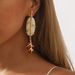 E12675ZA Same Style Earings Fashionable Leaf Design Resin Temperament Versatile Earrings Female_ipsvogv.com