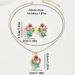 Xiao Qingxin Korean version women's long necklace earring set with personalized color inlaid irregular collarbone chain_ipsvogv.com