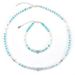 Of Faceted Lake Blue Crystal Shell Four Leaf Clover Round Beads Natural Stone Bracelet Necklace Set_ipsvogv.com