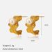Women’s Jewelry Set Fashion Stainless Steel Earrings For Girls Atmosphere High End Vacuum Plating Gold Leaf Design Earrings_ipsvogv.com