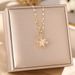 Double Layered Rotating Green Zirconium Snowflake Necklace For Women, Versatile High-end, With A Collarbone That Is_ipsvogv.com