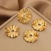 Stainless Steel Circular Perforated Flower Shaped DIY Earring Making Accessories, Earrings, Ear Pillar Accessories_ipsvogv.com