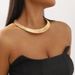 N1702 Hot selling vintage personalized wide cut plain ring necklace with punk style exaggerated geometric collar_ipsvogv.com