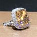 Cao Shi's New Square Micro Inlaid Pink Diamond Elegant Zircon Wedding Ring_ipsvogv.com