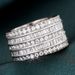 Cao Shi's New Five Row Shiny Atmospheric Women's Ring, Fashionable Proposal And Engagement Jewelry, Oversized Gift Ring_ipsvogv.com