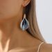 11266 Personalized Fashion Colored Flower Long Wind Vacation Alloy Drip Oil Earrings Accessories_ipsvogv.com