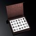 Dai Li Men's Business Cuffs Enamel Diamond Cufflinks Light Luxury Silver Cuff Nails French Round Checkerboard Cufflinks_ipsvogv.com
