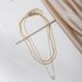 New Gold Fashionable And Personalized Water Dot Diamond 3-piece Set Necklace Accessories_ipsvogv.com