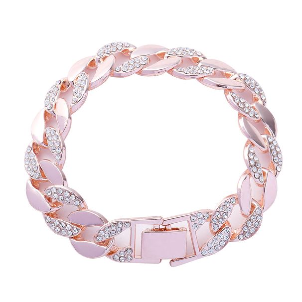 Minimalist Fashion Full Diamond Instagram Hip Hop Geometry Punk Trendy Brand Cuban Bracelet_ipsvogv.com