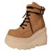 Women's Shoes thick bottom colorful high top short boots large size women's boots_ipsvogv.com