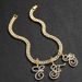 Full diamond hip hop jewelry, cursive letter pendant, melon seed buckle, Cuban chain accessories_ipsvogv.com