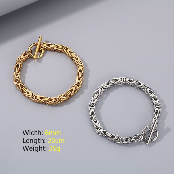 Men’s Jewelry Set Fashion Charm Bracelets Trendy Keel Chain OT Buckle Emperor Chain Personality Hand Jewelry_ipsvogv.com