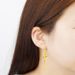 Vietnamese Sand Gold Long Flower Tassel Earhook Ethnic Style Women's Earrings Jewelry_ipsvogv.com