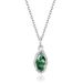 Olive Branch Simple Green Moss Stone Pendant Female S925 Silver Inlaid Water Grass Agate Sweater Pendant_ipsvogv.com