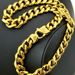 Necklace Mens Women Freemasonry Masonic Mason Stainless Steel 11mm Width Yellow_ipsvogv.com