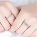Starry Sky Small Diamond Ring Combination Ring Inlaid With Diamond Zircon Engagement Ring Children's Love Simple Platinum Plated Couple Ring_ipsvogv.com