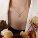 French Style High-end Feeling, Niche And Versatile Gold Lock Bone Chain, Cat's Eye Stone Oval Pendant, Titanium Steel_ipsvogv.com