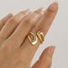 Jewelry Design Sense Hip Hop Metal Water Drop Hug Simple Ins Style Geometric Opening Ring_ipsvogv.com