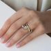 Sanjie's New Diamond Studded Simulated Plated With Color Separation Engagement Ring_ipsvogv.com