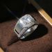 Cao Shi Luxury Exquisite Ring Men's Silver Plated Platinum Simulated Zircon Jewelry_ipsvogv.com