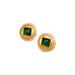 French Vintage Round Minimally Glazed Glass Earstuds with Personalized, Small, and High Quality Earrings_ipsvogv.com