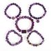 8 cm Purple Crystal Round Beads Natural Stone BeadedBracelet Female Elastic Adjustable_ipsvogv.com