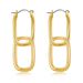 Fashion geometric oval round earrings simple metal style advanced design sense atmospheric jewelry_ipsvogv.com