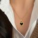 【 Full body titanium steel 】 Love shell personality minimalist in the stove, genuine gold necklace, female ins net red_ipsvogv.com