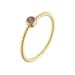 Women's Jewelry S925 Sterling Silver Amethyst Zircon Ring Simple Light Luxury Fashion Index Finger Stacking Ins All Match Pinky Ring_ipsvogv.com