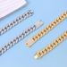 Hip Hop 20mm Full Diamond Lines Men's Bracelet Anklet Exaggerated Personality Rap Rhinestone Cuban Chain_ipsvogv.com