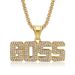New Hip-Hop Jewelry Titanium Steel Gold-Plated Diamond-Studded Letter Pendant Necklace_ipsvogv.com