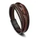 Link Bracelets 2023 Classic Genuine Leather Bracelet For Men Hand Charm Jewelry Multilayer Male Handmade Cool Boys_ipsvogv.com
