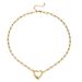 Women's Jewelry Fashion Niche Design Exquisite Stainless Steel Paper Clip Chain Love Hollow Pendant Clavicle Temperament Necklace_ipsvogv.com