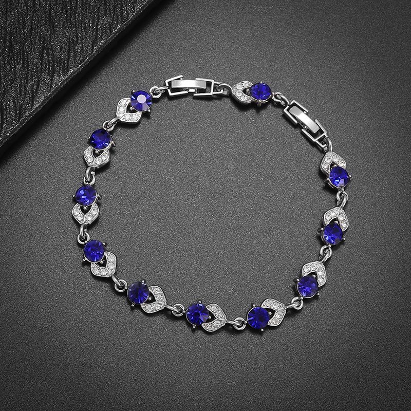 Cloud Brocade Cross Shaped Colorful Jewelry Zircon Seven 11 Color Optional Women's Bracelet_ipsvogv.com