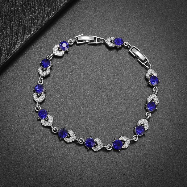 Cloud Brocade Cross Shaped Colorful Jewelry Zircon Seven 11 Color Optional Women's Bracelet_ipsvogv.com