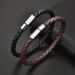 New Style Personality Simple Leather Woven Alloy Magnetic Buckle Men's Bracelet Jewelry_ipsvogv.com