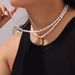 French Minimalist And Elegant Temperament, Gentle Freshwater Pearl Jewelry Inlaid With White Shells, Design Sense_ipsvogv.com