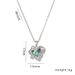 Zircon Pendant Necklace For Women's Instagram Style Abalone Shell Heart Shaped Crowd Design Collar Chain_ipsvogv.com