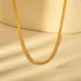 Fashionable INS Fashion Light Luxury Stainless Steel Gold Plated A-level Zircon Claw Flat Snake Chain Splicing Necklace_ipsvogv.com