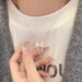 Saiyna Korean Style S Silver Geometric Dynamic Ribbon Double Layer Bowknot Necklace Minimalist Round Bead Choker Chain_ipsvogv.com